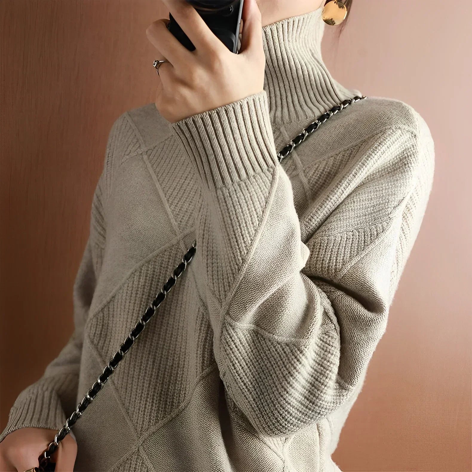 Niobe - Strukturiertes Rollkragenpullover
