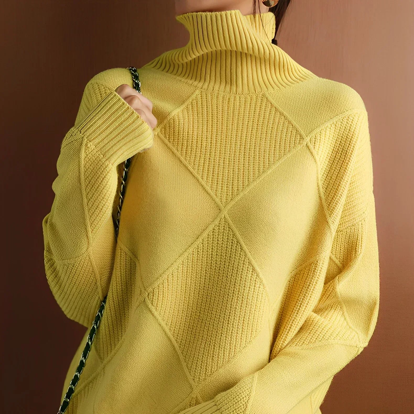 Niobe - Strukturiertes Rollkragenpullover
