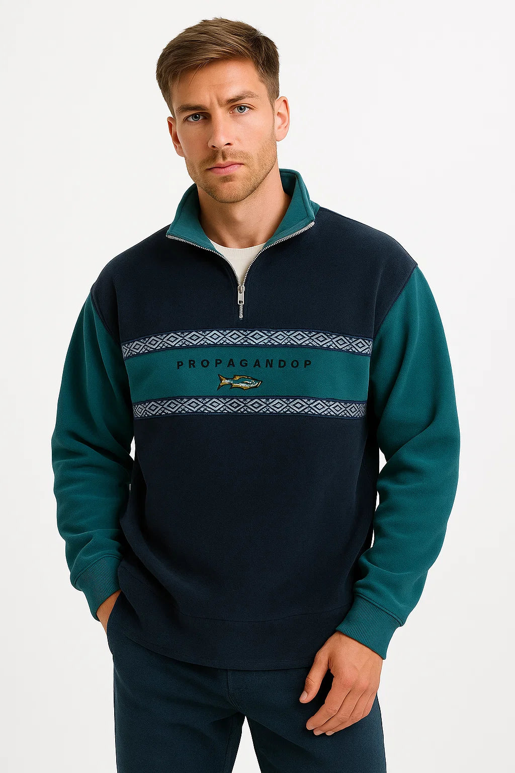 Leichter Herrenpullover im Lässigen Schnitt für den Herbst