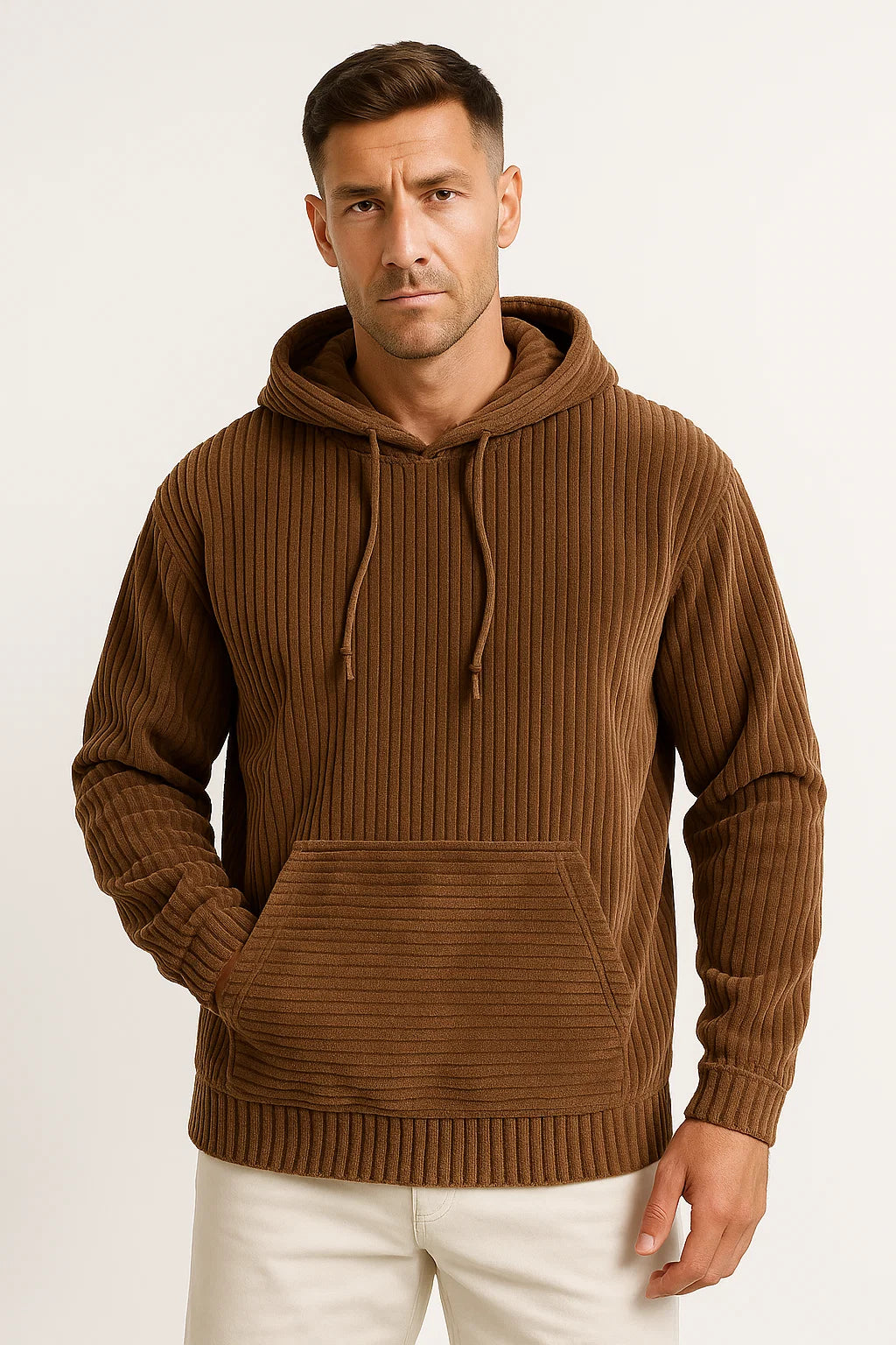 Herren Corduroy Hoodie – Lässig, Bequem und Entspannt geschnitten