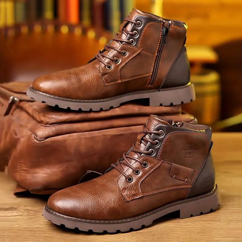 Elegante Herren Dress Boots aus PU-Leder mit Reißverschluss – Langlebige Freizeitschuhe
