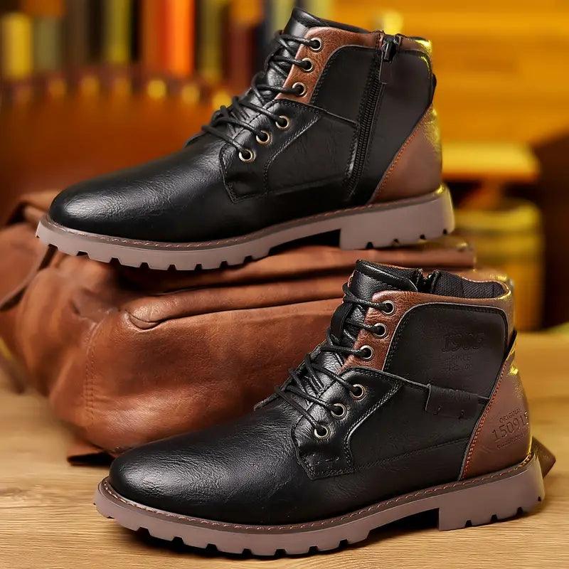 Elegante Herren Dress Boots aus PU-Leder mit Reißverschluss – Langlebige Freizeitschuhe
