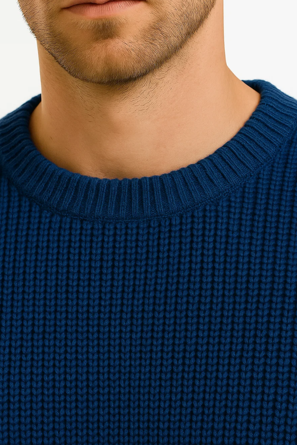 Herren Oversized Pullover aus Acryl mit Geripptem Design