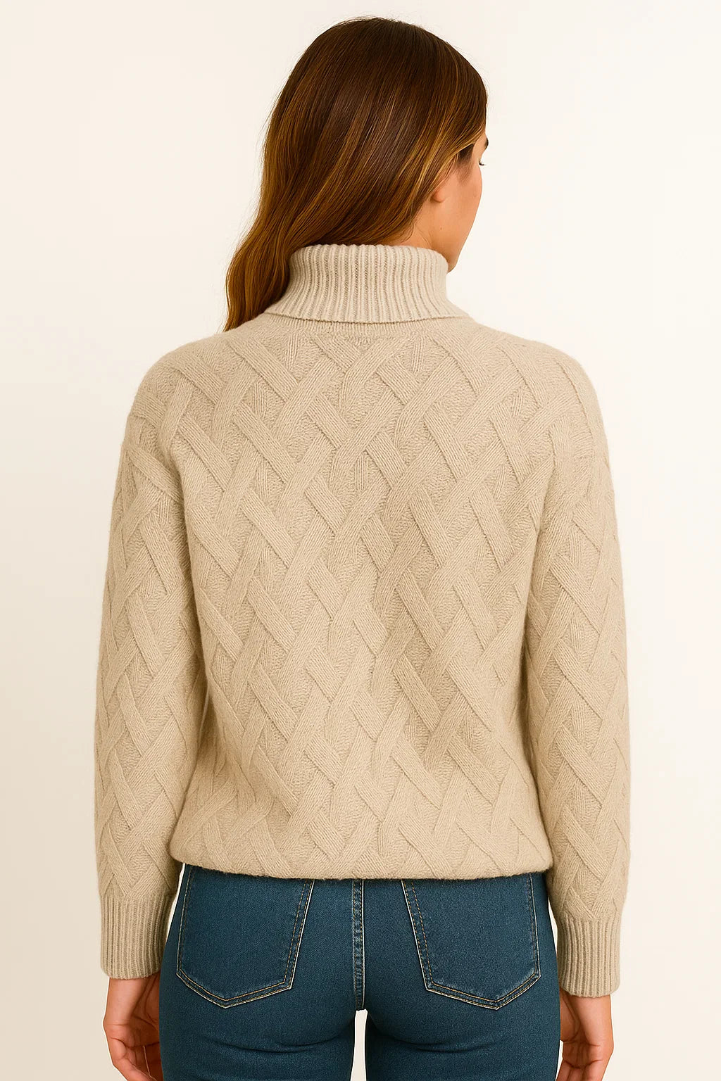 Damenpullover Weiß Cashmere Klassischer Rundhalsausschnitt Unvergleichliche Weichheit Elegantes Design