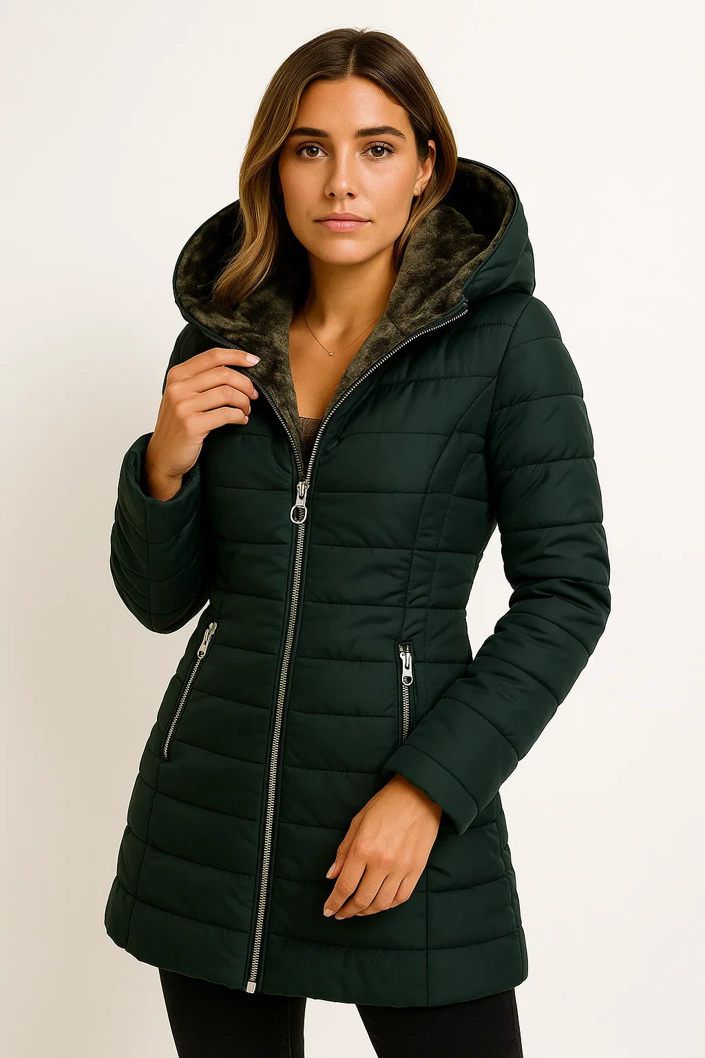 Damen Herbstjacke Beige Leichtes Material Relaxed Fit