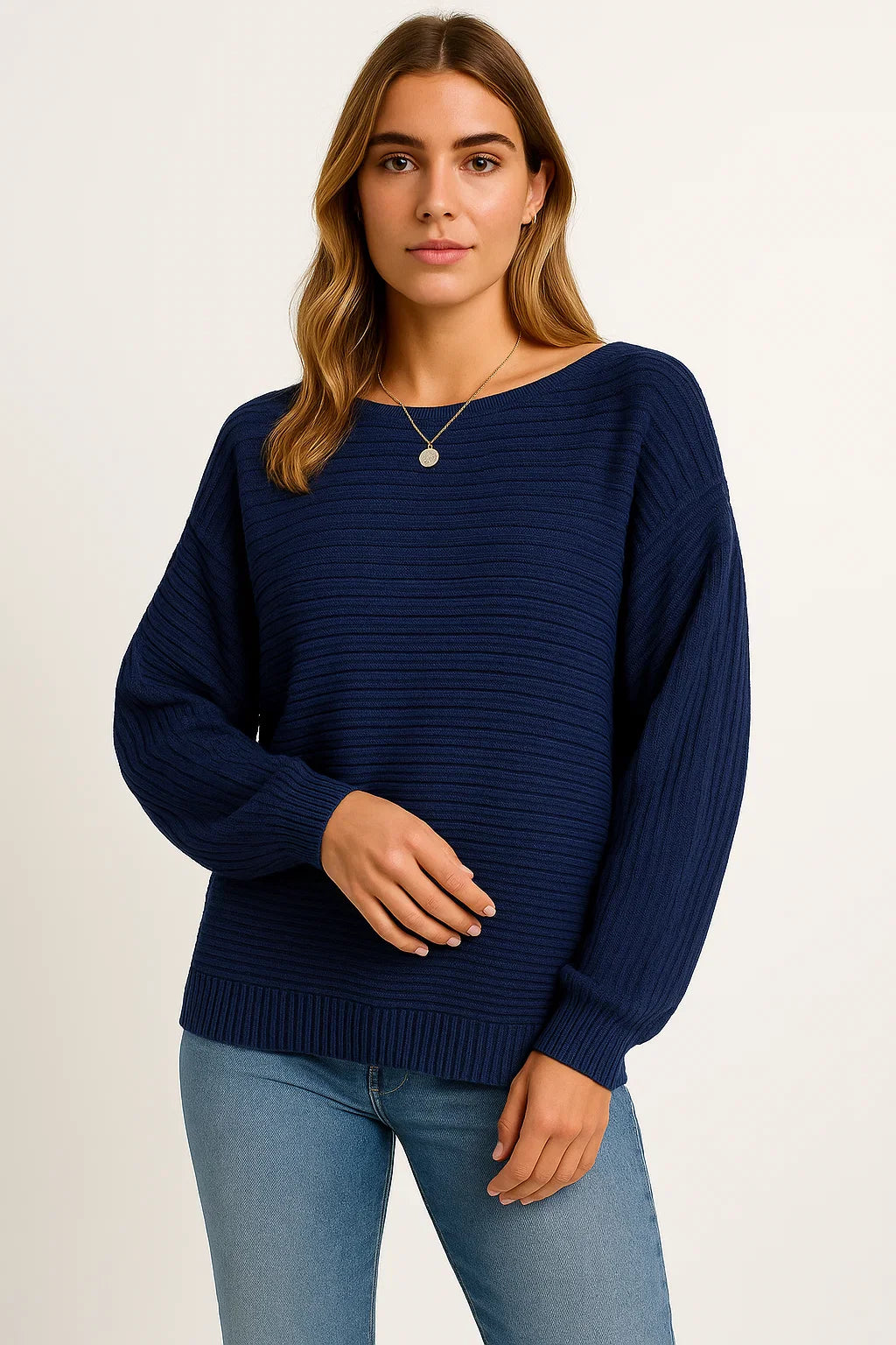 Damen Sweatshirt Graue Fledermausärmel Boot-Ausschnitt Lässiges Oberteil