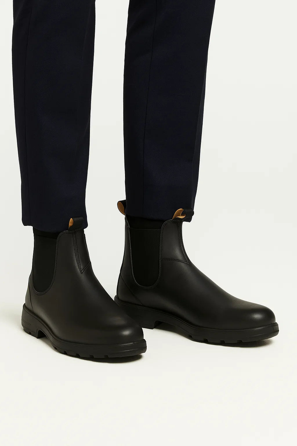 Herren Chelsea Boots aus PU-Leder, knöchellang mit elastischen Einsätzen