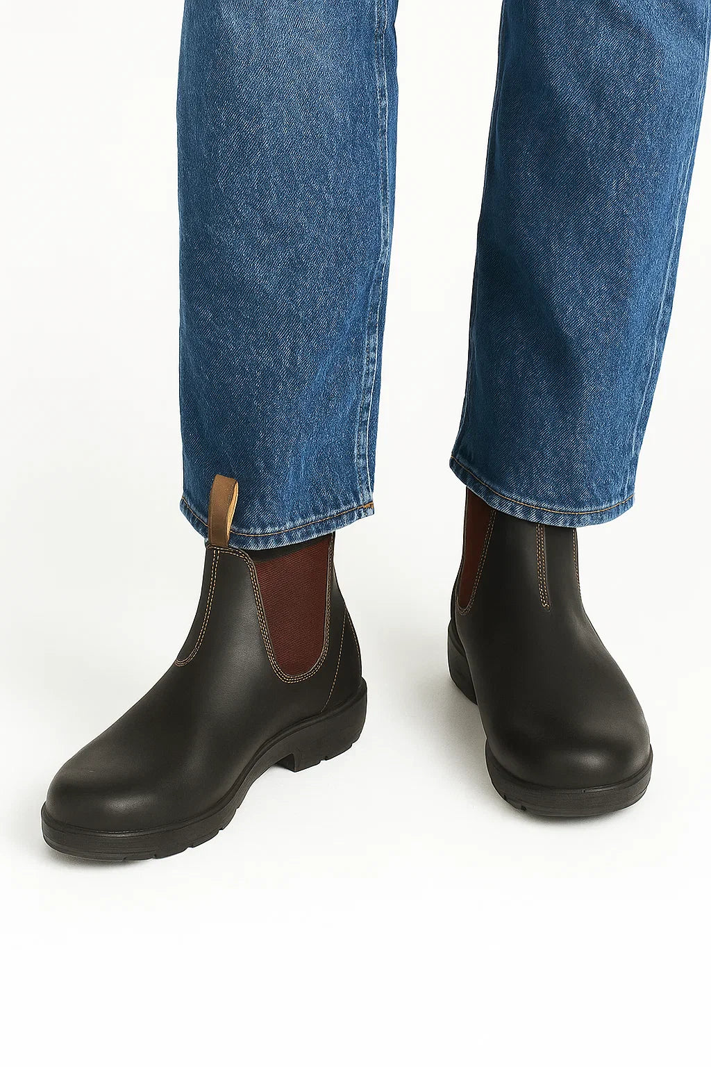 Herren Chelsea Boots aus PU-Leder, knöchellang mit elastischen Einsätzen