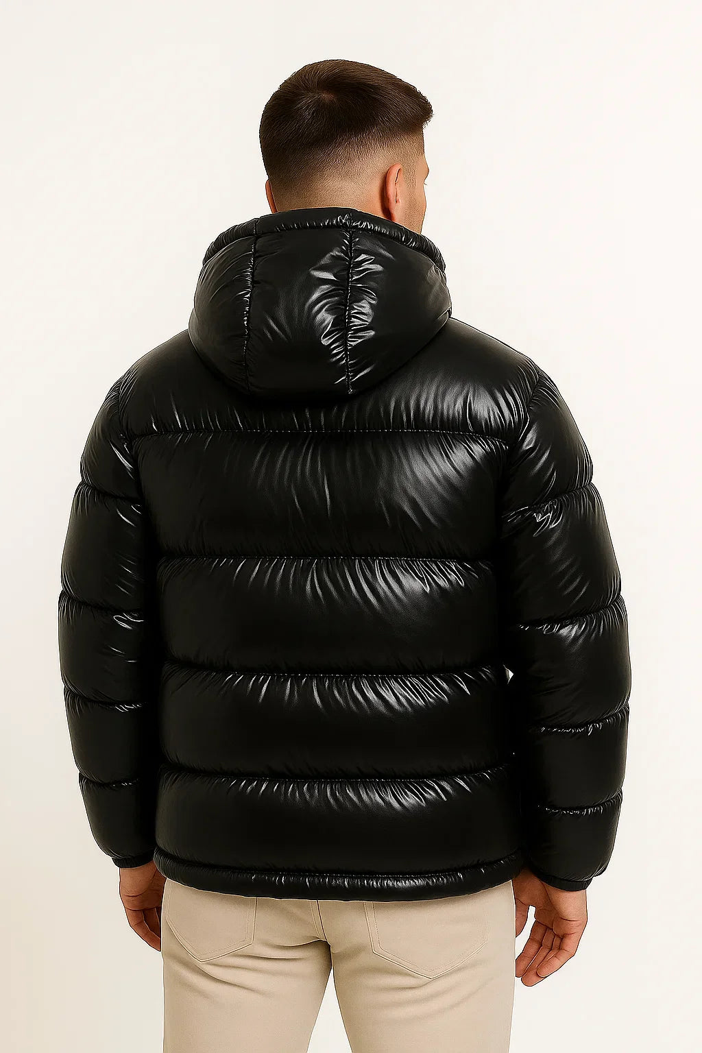 Herren Pufferjacke Synthetisch Leicht Gewichts Wasserabweisender Wintermantel