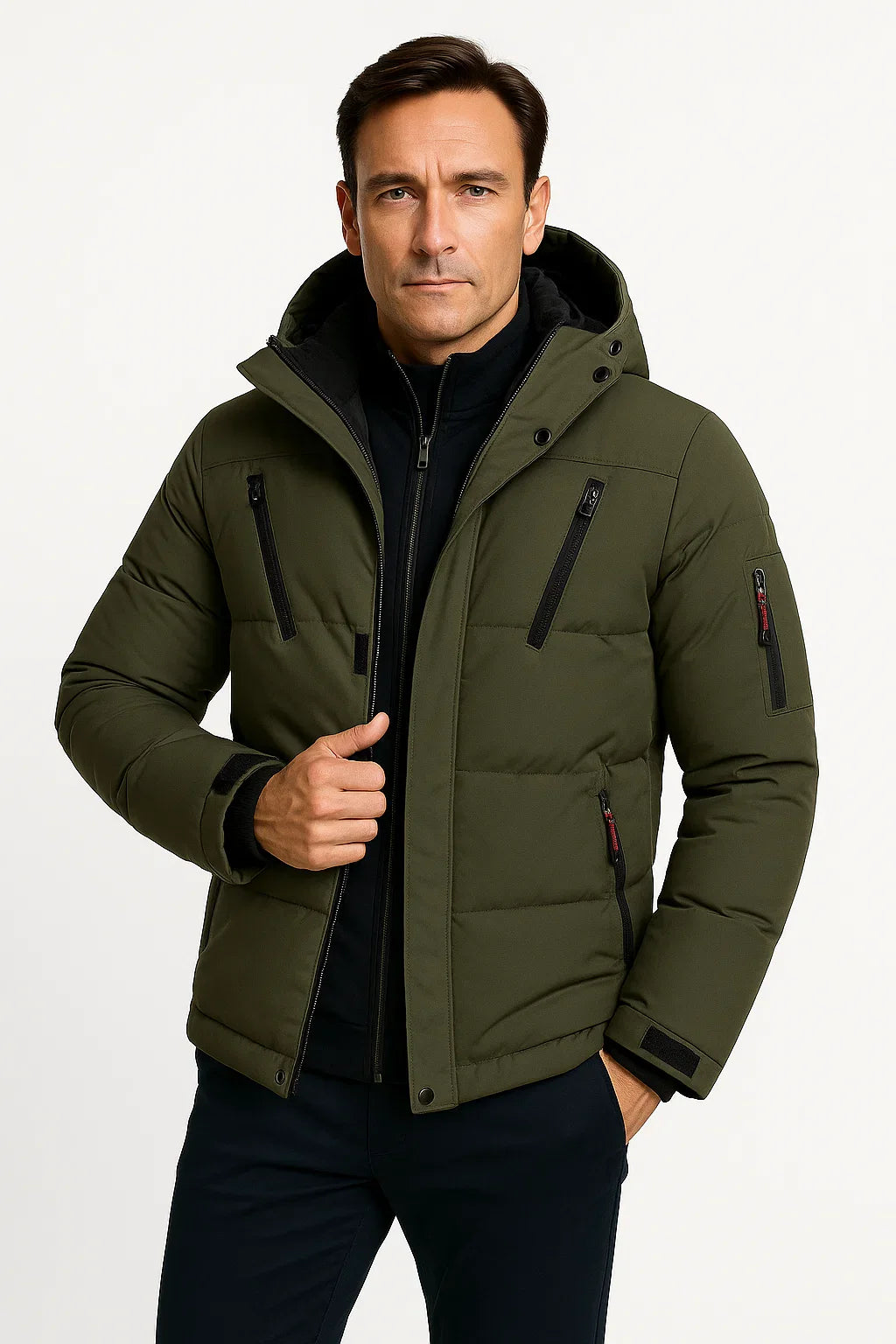 Herren Wasserdichte Winterjacke Hochwertiges Material Isolierte Pufferjacke