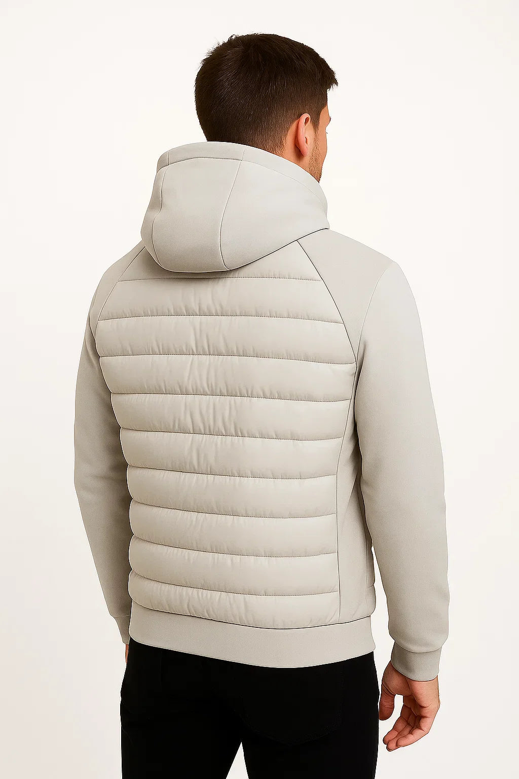 Herren Pufferjacke Daunen Kapuze Leichtgewicht Gestepptes Design