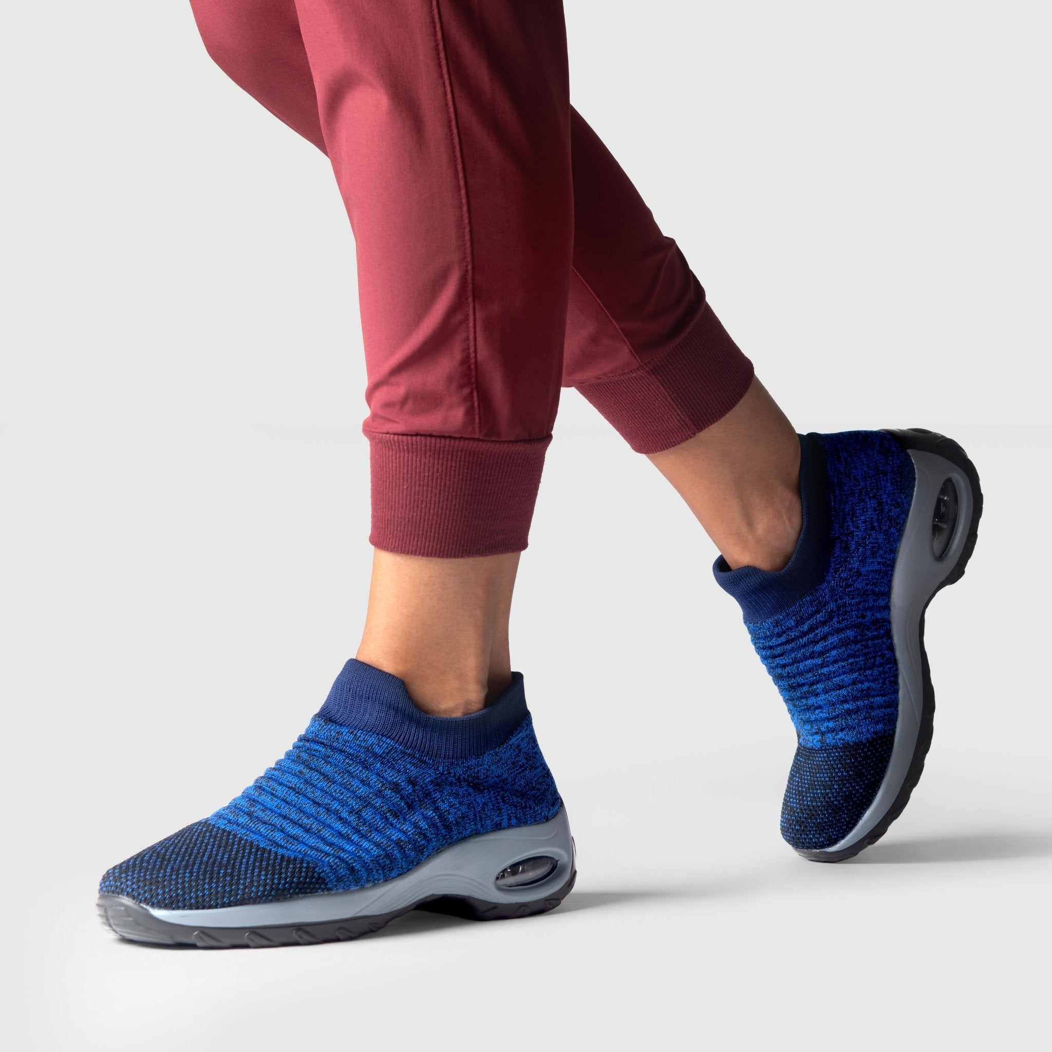 Atmungsaktive Slip-On Stretch Schuhe - Blau
