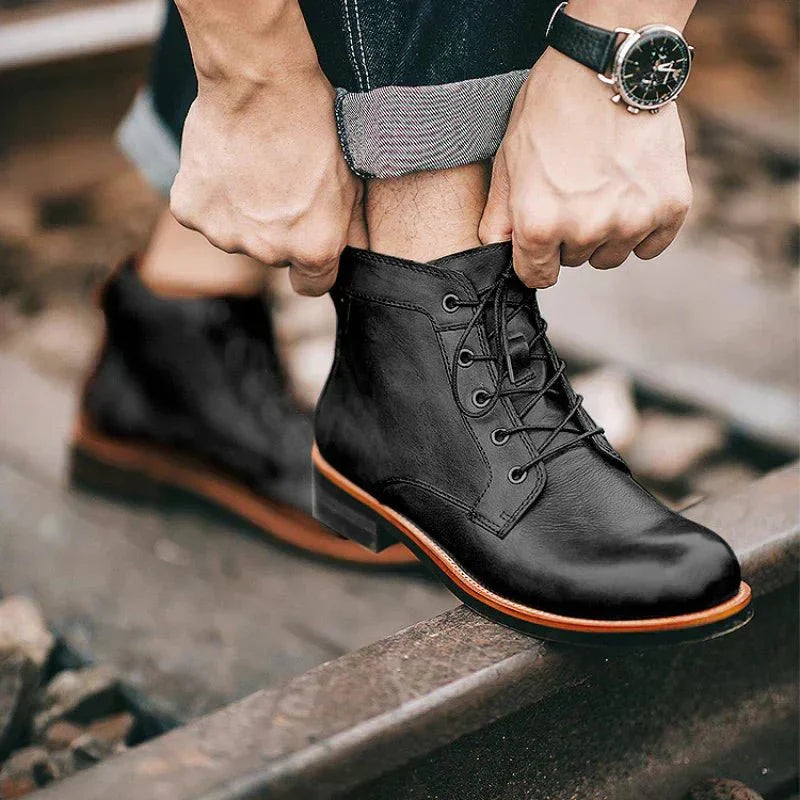 Herren Vintage Schnürstiefel im klassischen, robusten Stil