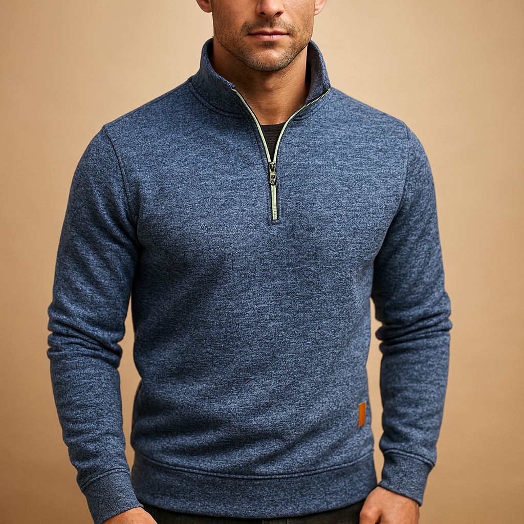 Herren Zip-Pullover im lässigen Schnitt mit modernem Design