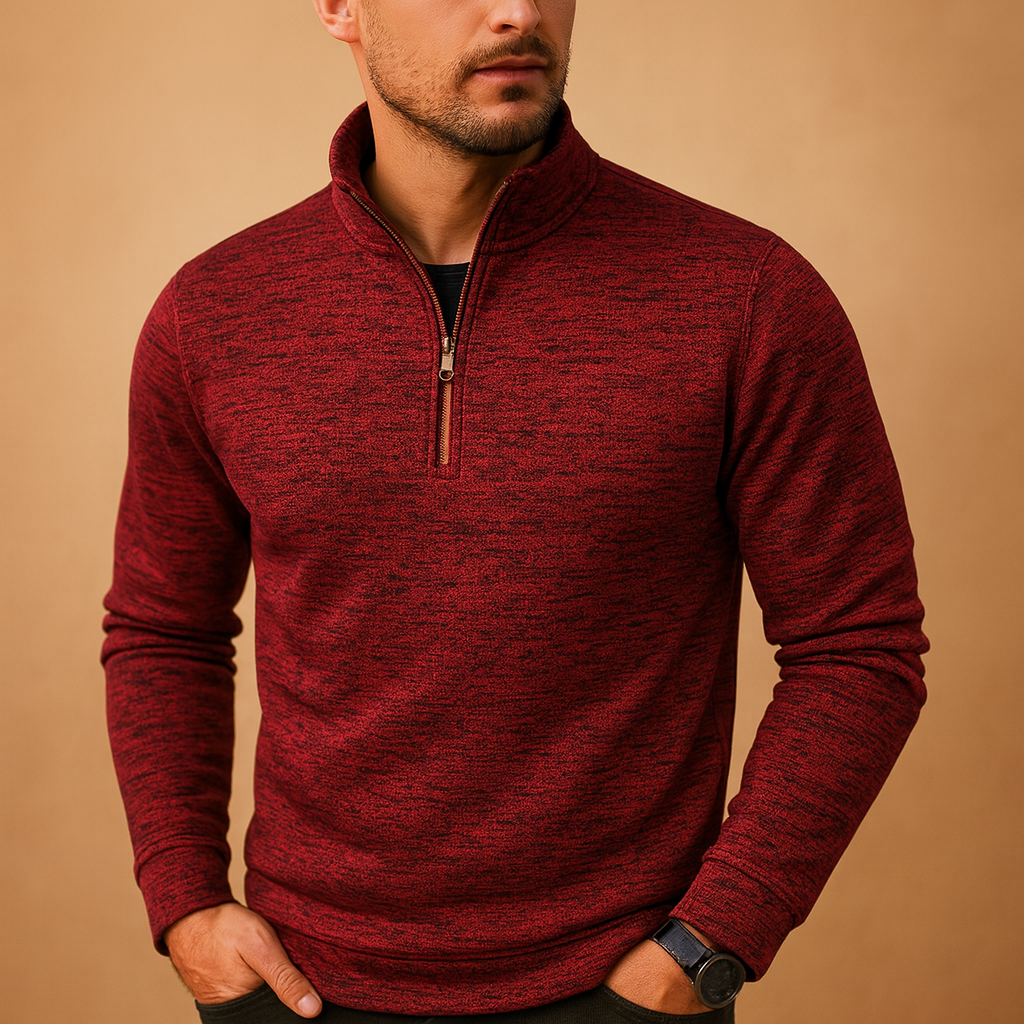 Herren Zip-Pullover im lässigen Schnitt mit modernem Design