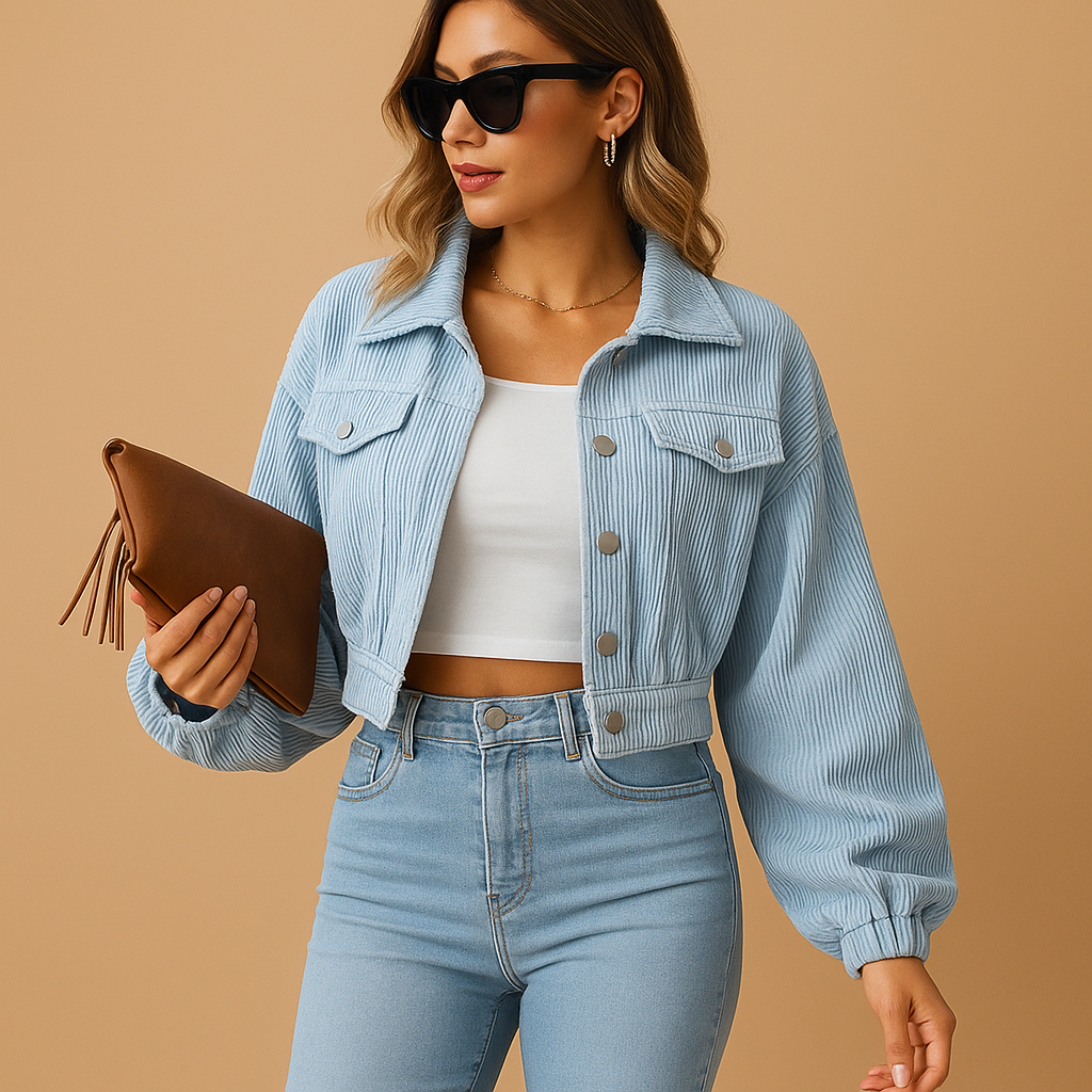 Kurze Cord-Jacke für Damen | Yara