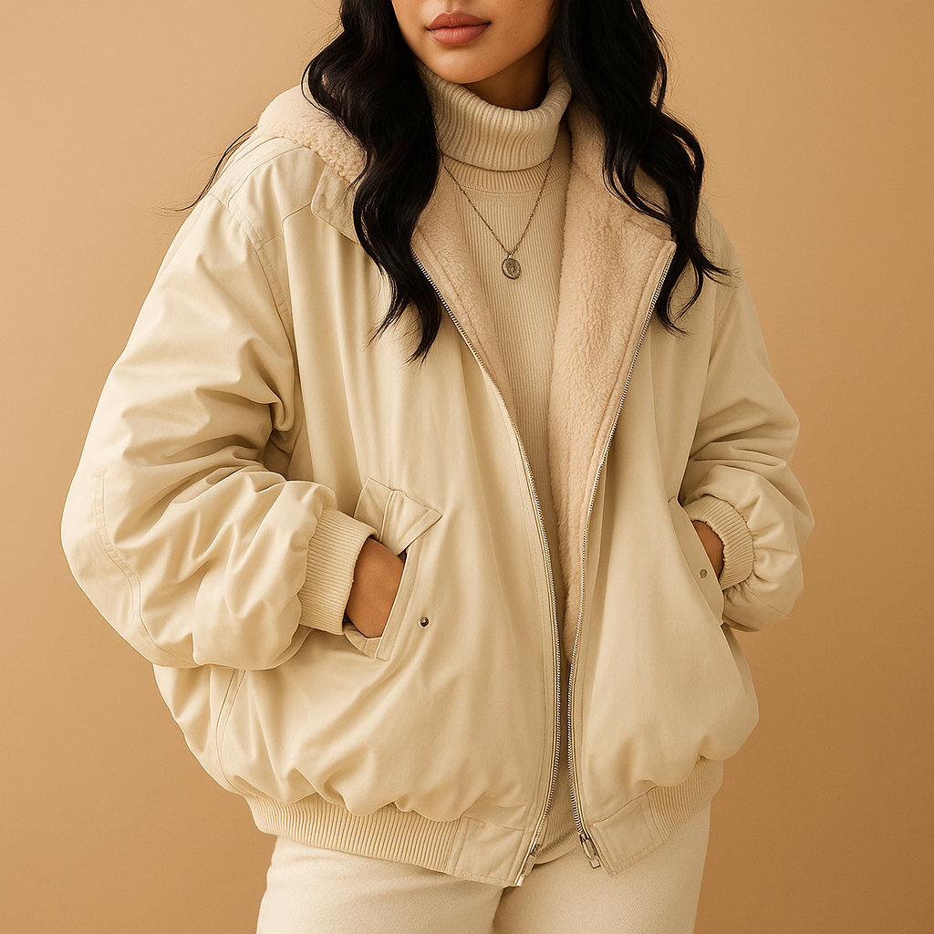 Kurze Winterjacke mit Kapuze für Damen | Yara