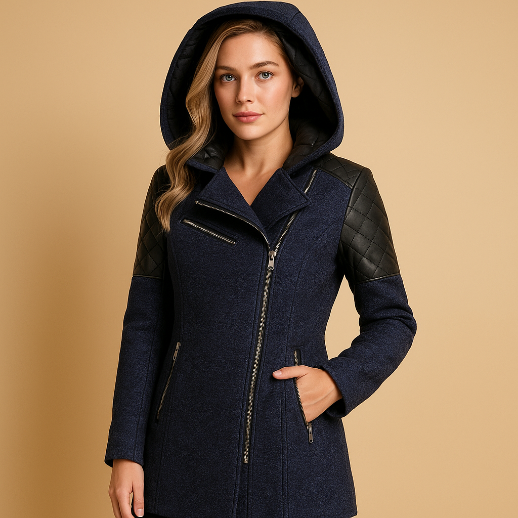 Lange Winterjacke mit Kapuze für Damen | Isa