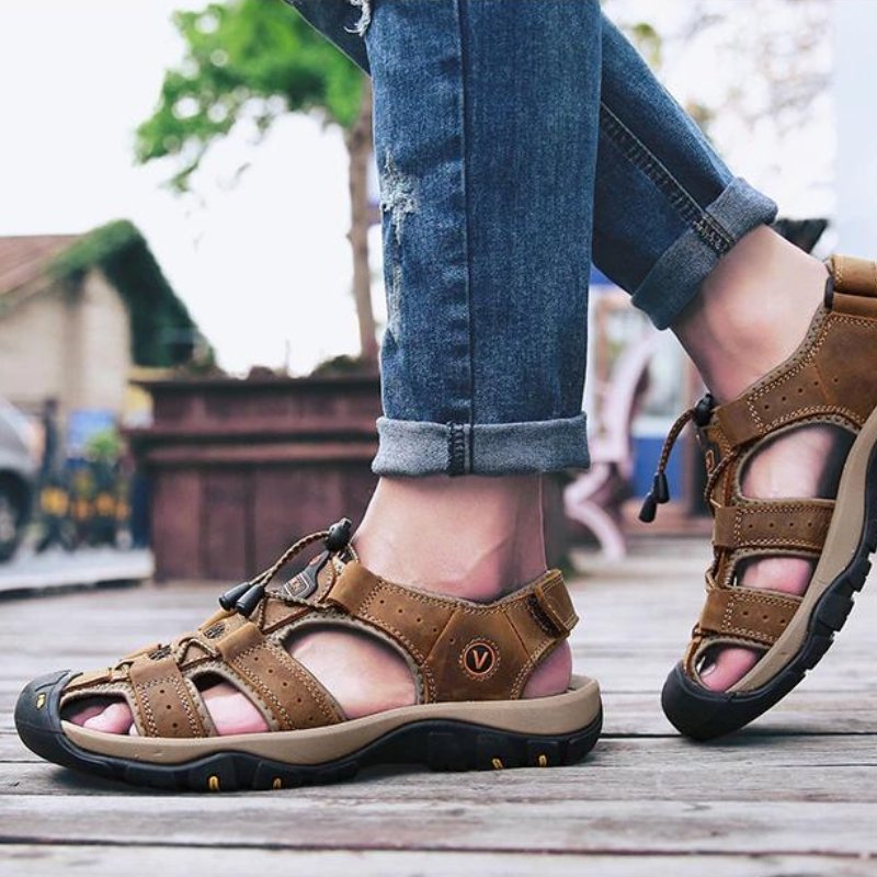 Herren High-Altitude Ortho Sandalen mit Fersenriemen - Espresso