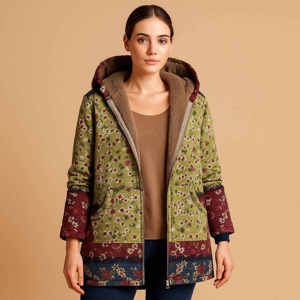 Umkehrbare thermische Jacke mit Kapuze für Damen | Yara