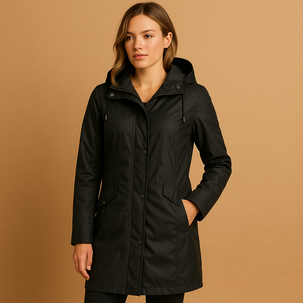 Transparente Regenjacke mit Kapuze für Damen | Yfke