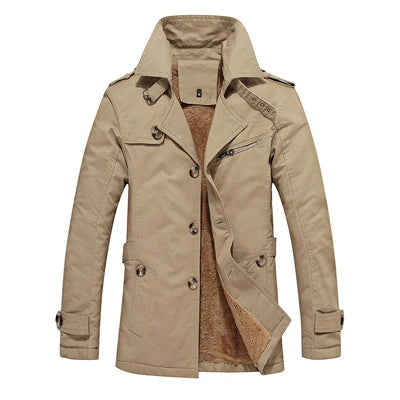 Stilvoller gefütterter Trenchcoat