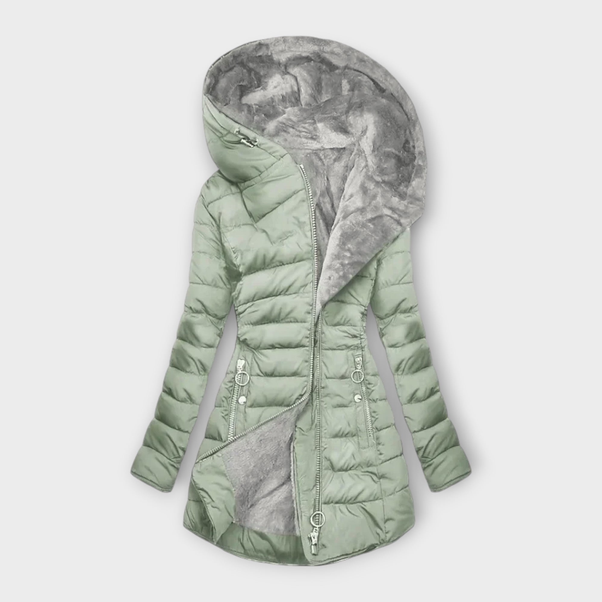 BEATRICE™ | WARMER MANTEL MIT ECOPELUCHE-FUTTER