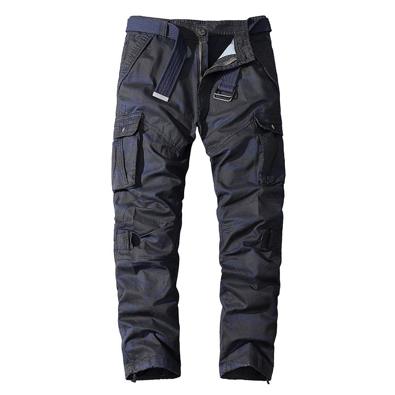 Camouflage Overalls Washed Cotton Straight Tube