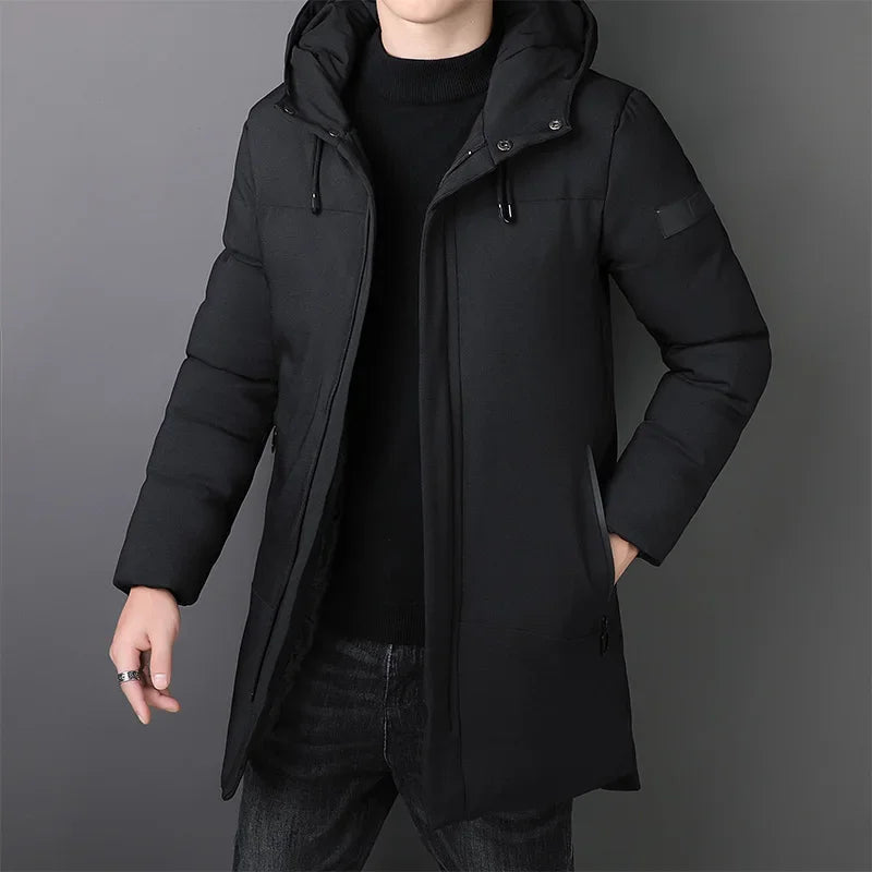 Stilvolle lange Herrenjacke