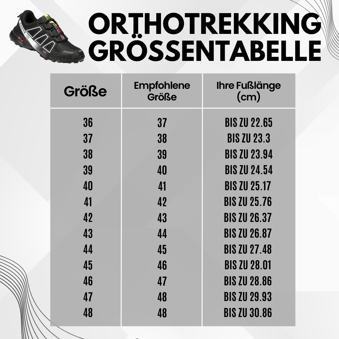 OrthoTrekking - ergonomischer schmerzlindernder Trekking u.- Wanderschuhe