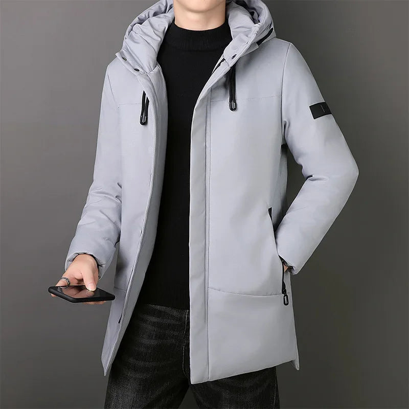 Stilvolle lange Herrenjacke