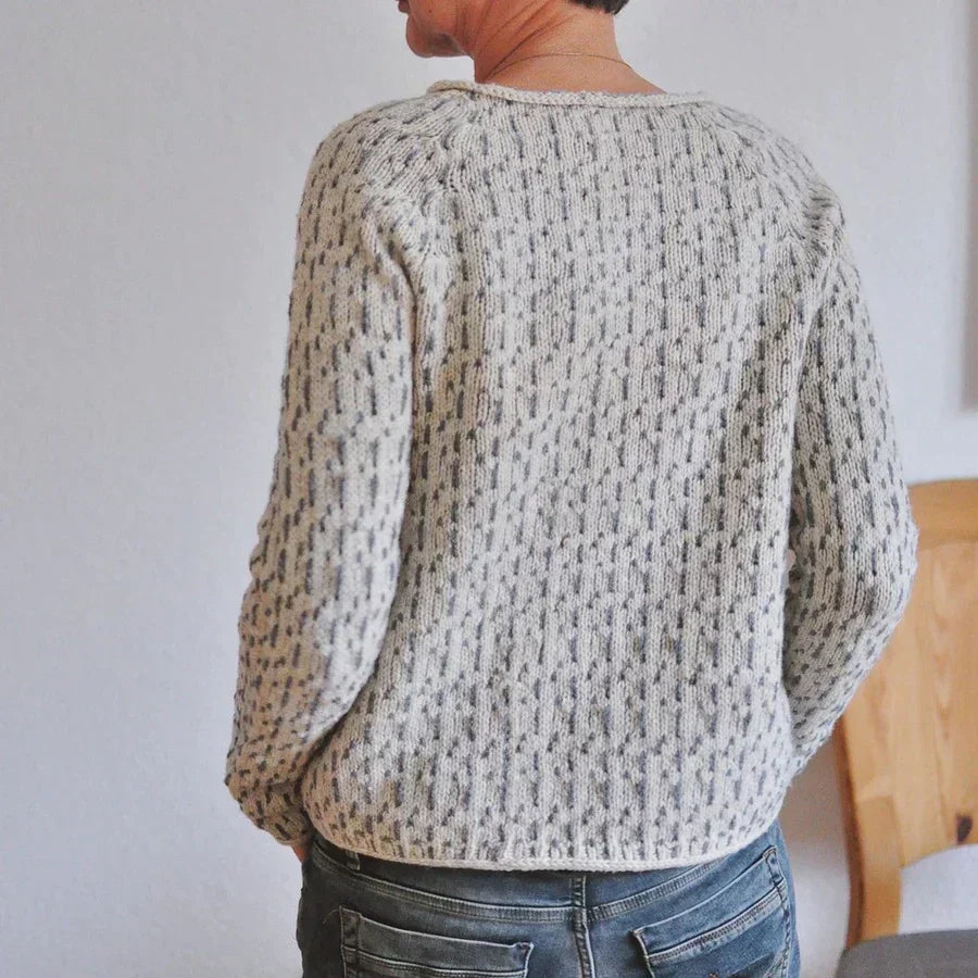 Jozette | Gemütlicher Strukturierter Pullover mit U-Boot-Ausschnitt