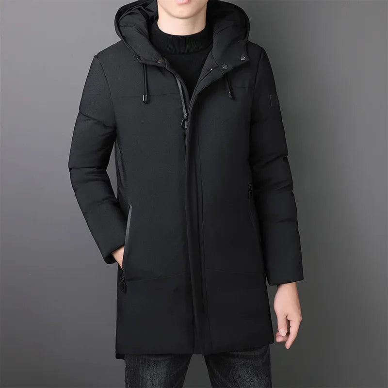 Stilvolle lange Herrenjacke