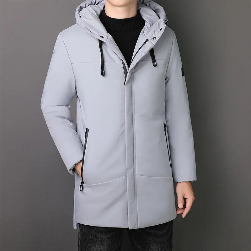 Stilvolle lange Herrenjacke
