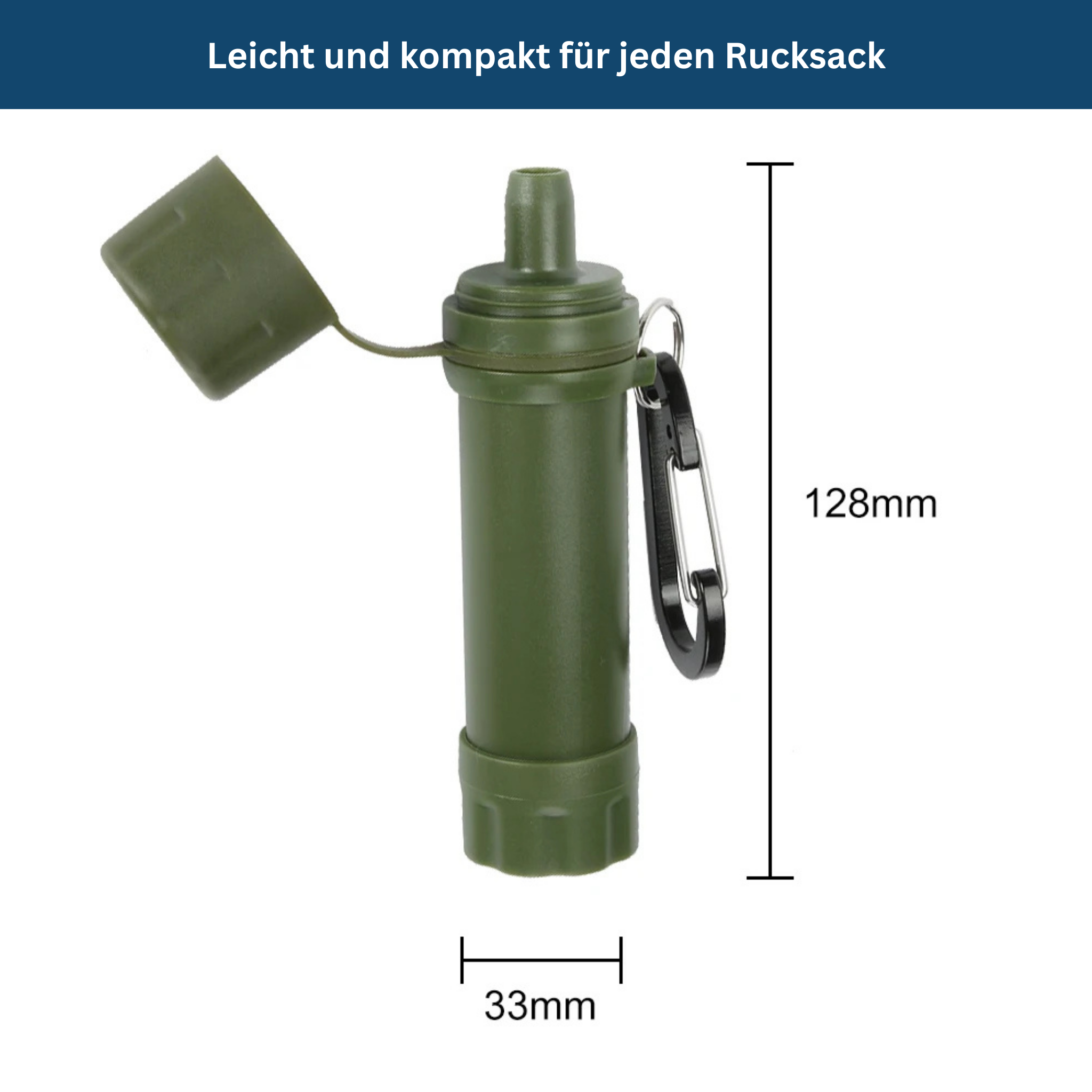 HydroShield Strohhalmfilter – Reines Wasser jederzeit