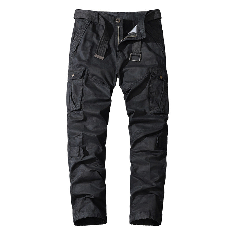 Camouflage Overalls Washed Cotton Straight Tube