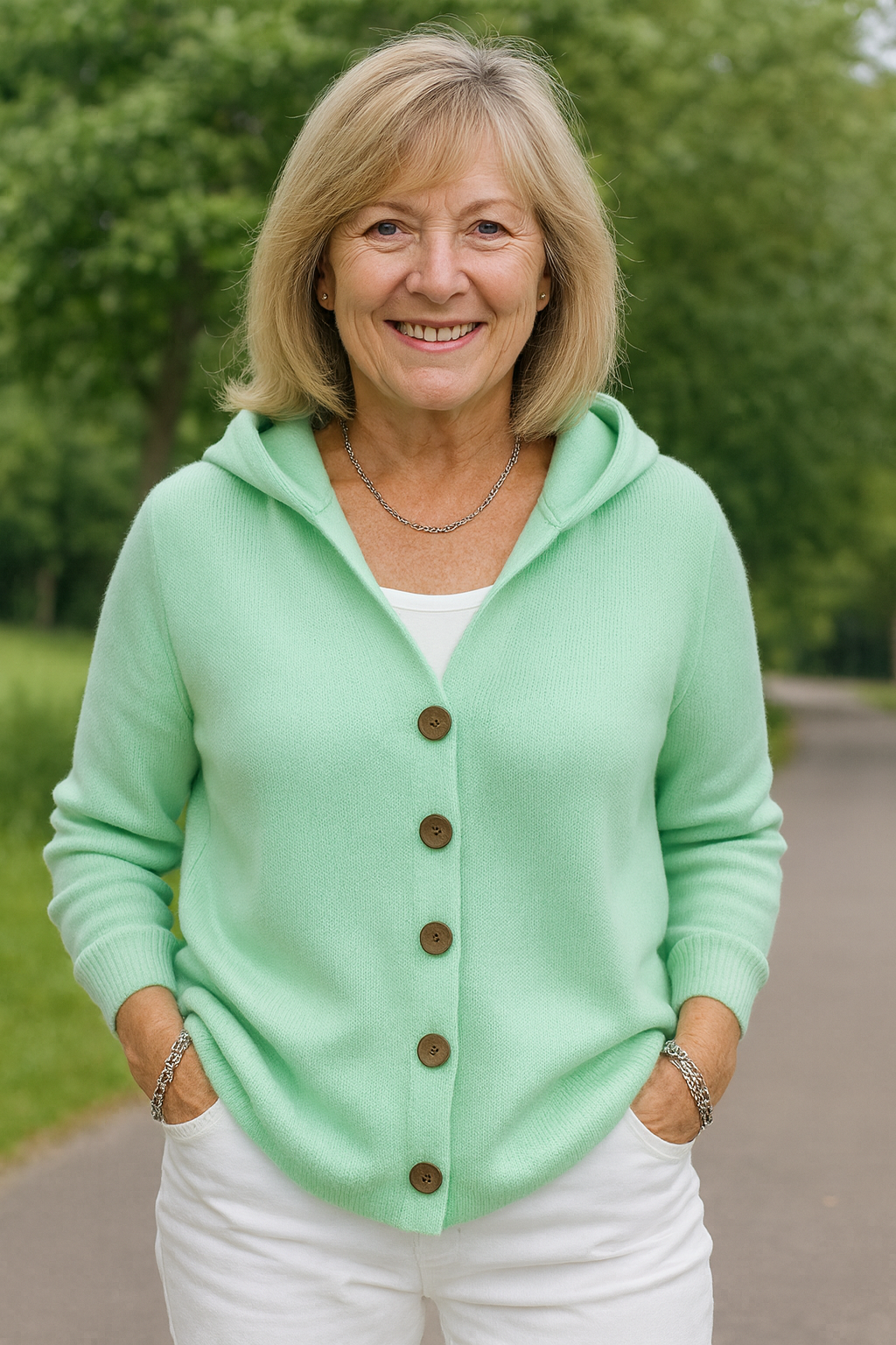 Elizabeth | Gemütliche Strickjacke mit Kapuze