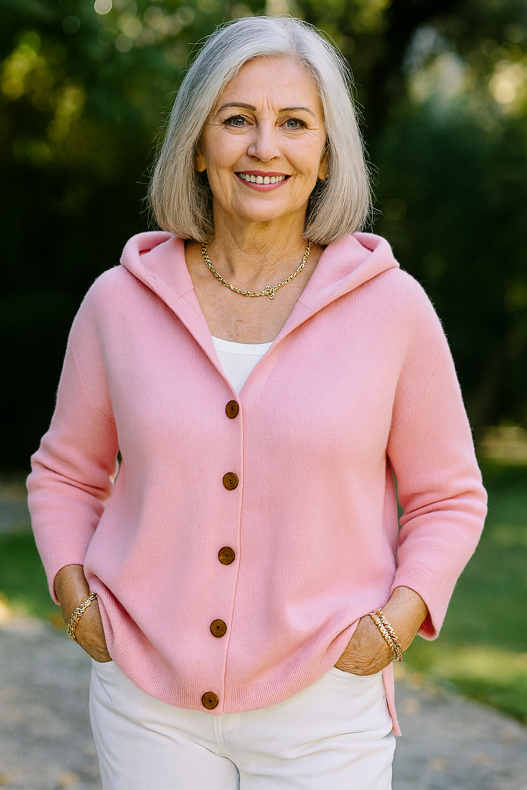 Elizabeth | Gemütliche Strickjacke mit Kapuze