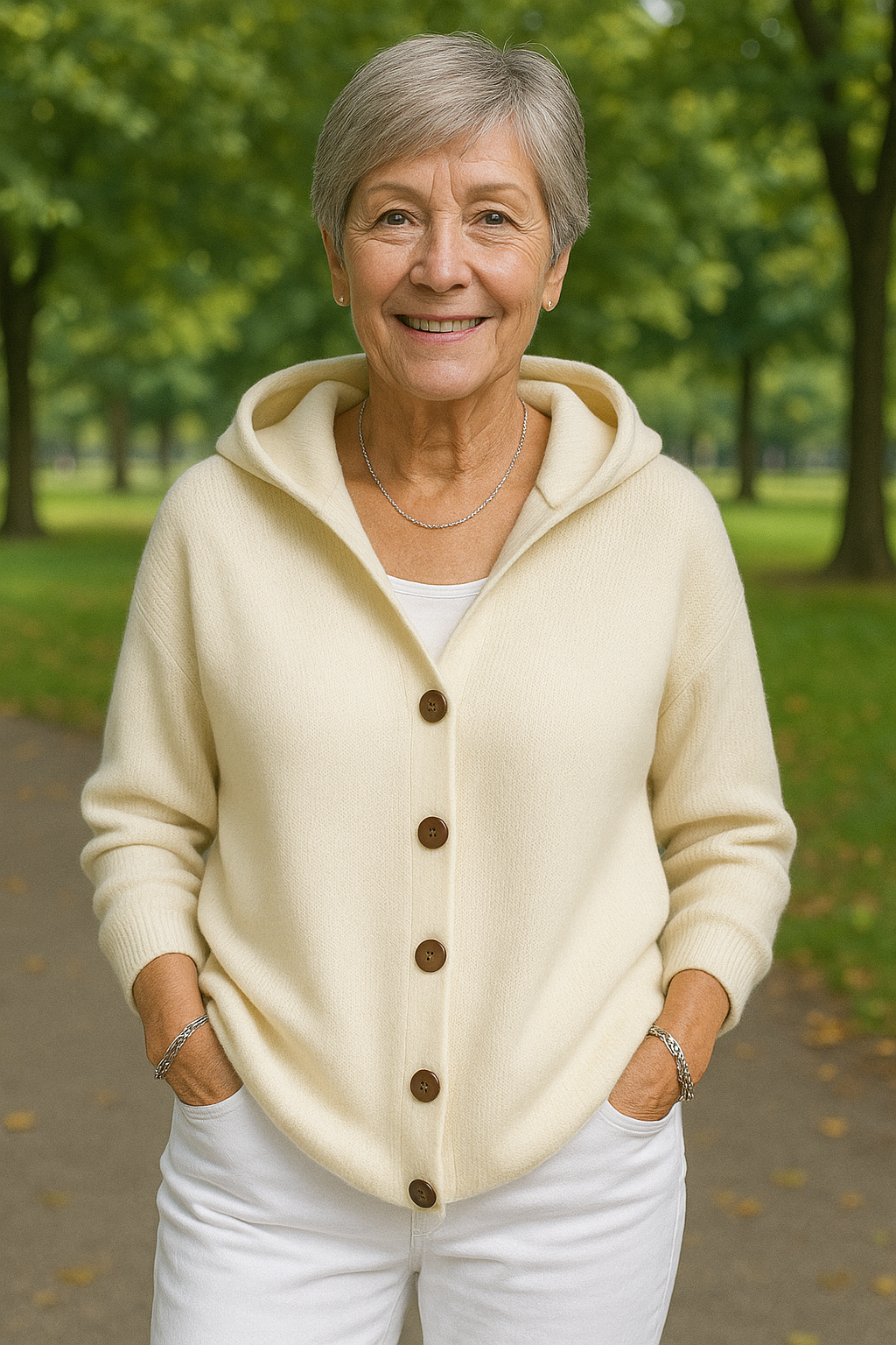 Elizabeth | Gemütliche Strickjacke mit Kapuze