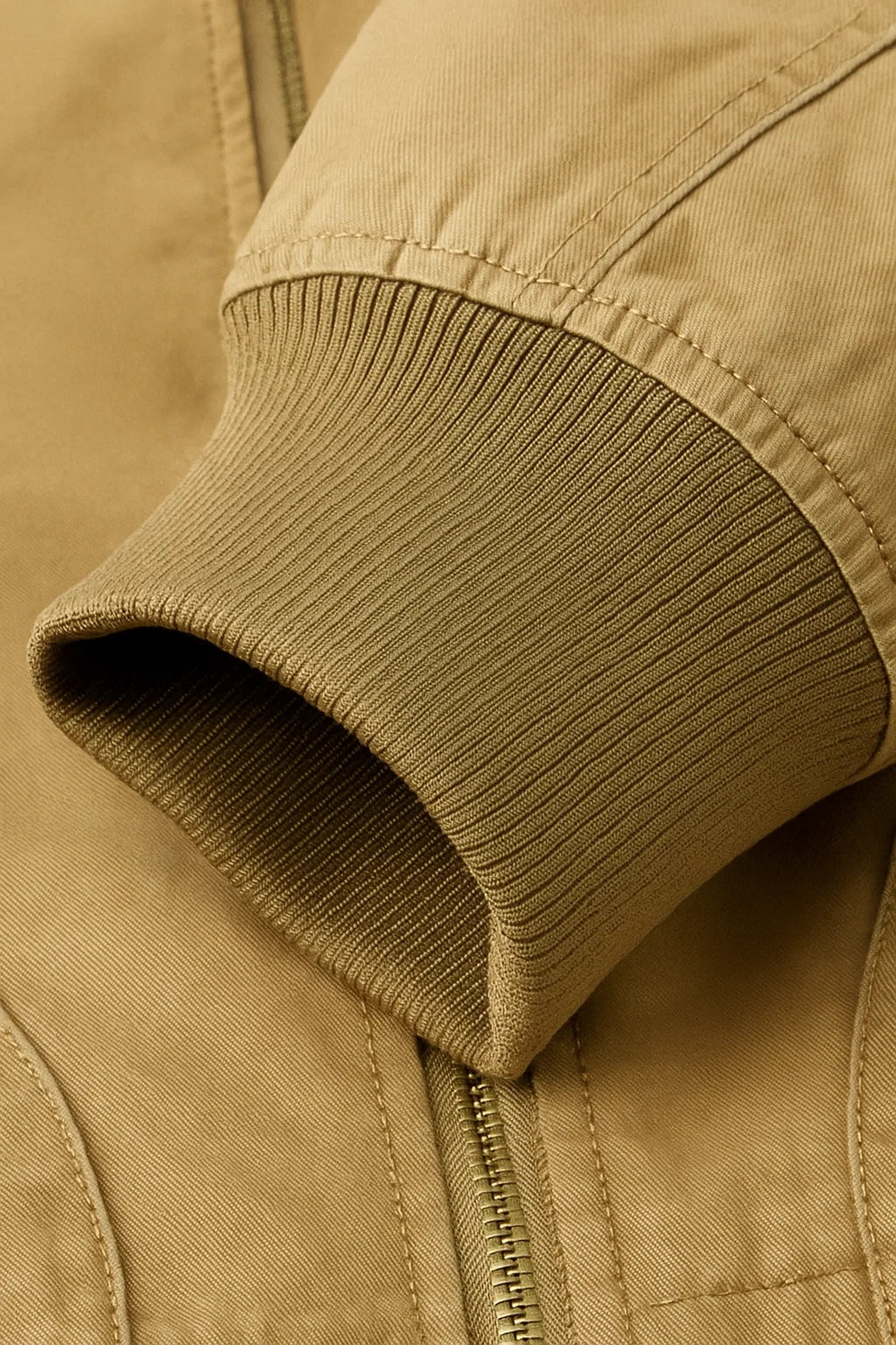 Herren Bomberjacke aus Baumwoll-Canvas mit Sherpa-Futter, windabweisend