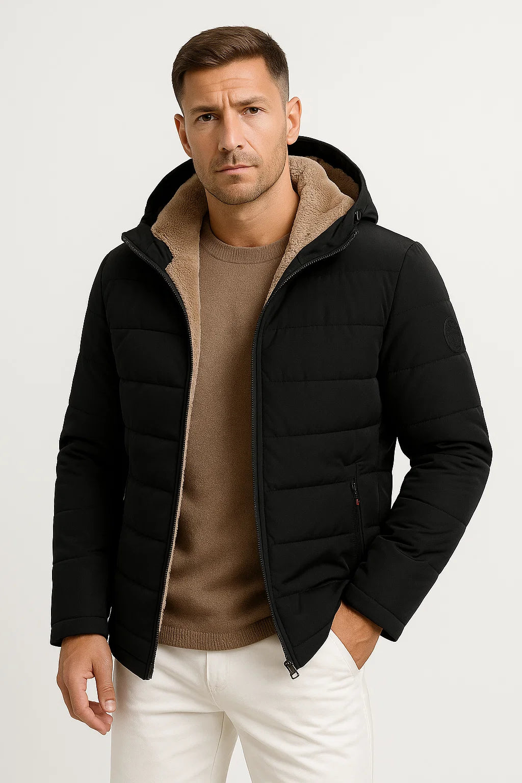 Herren Fleecejacke Schwarz Dick Winddicht Lässig 5XL Winter Outdoor