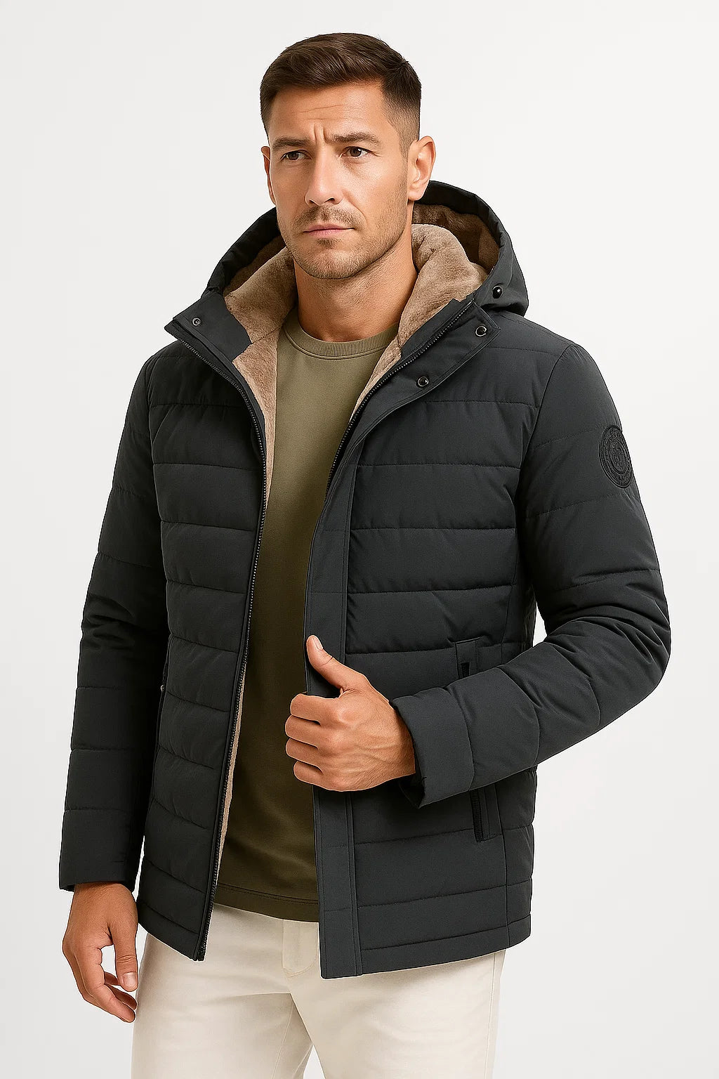 Herren Fleecejacke Schwarz Dick Winddicht Lässig 5XL Winter Outdoor