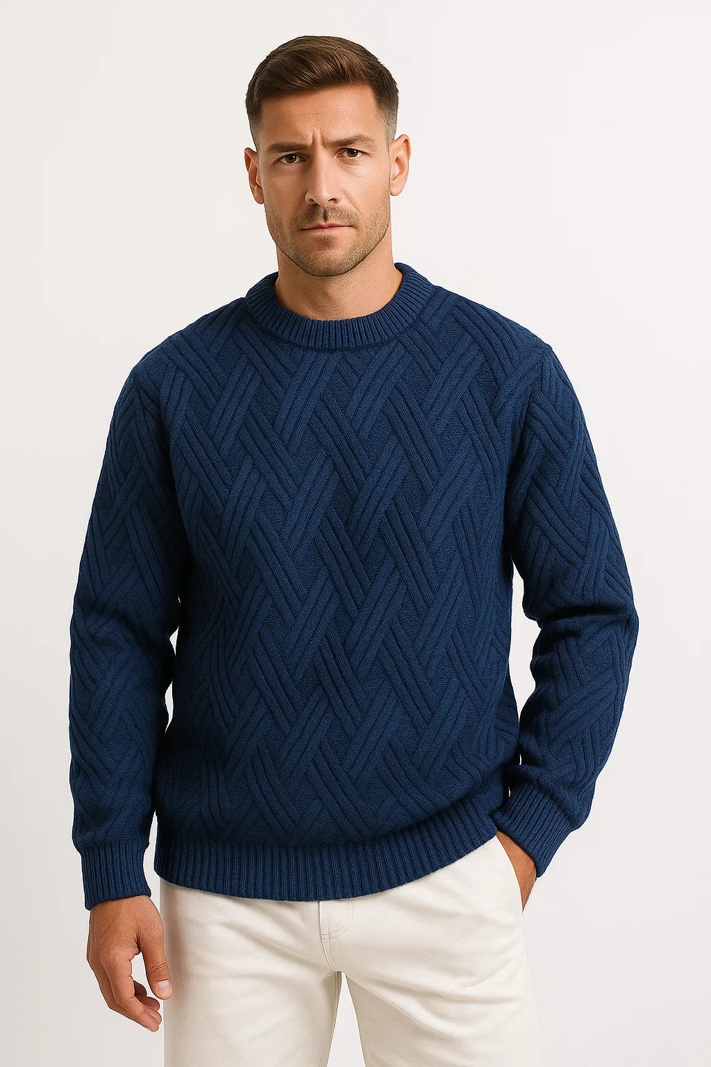 Herren Strickpullover | Lässiger Schnitt mit Rippdetails