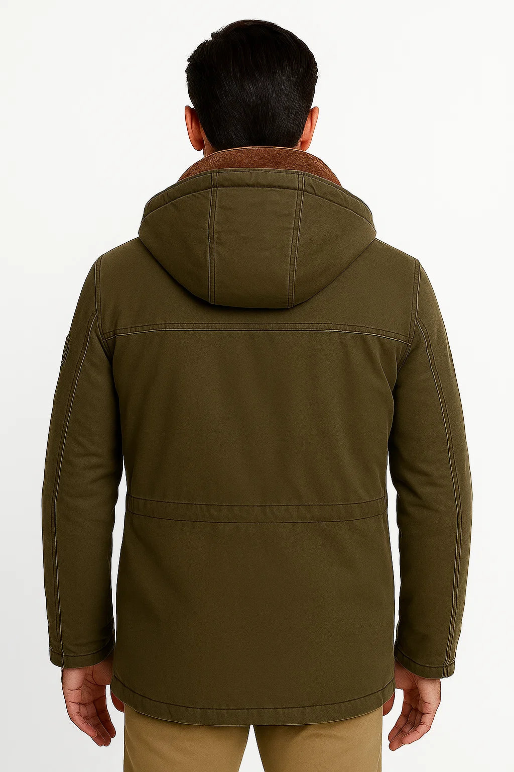 Herren wasserdichte Pufferjacke mit abnehmbarem Kapuze