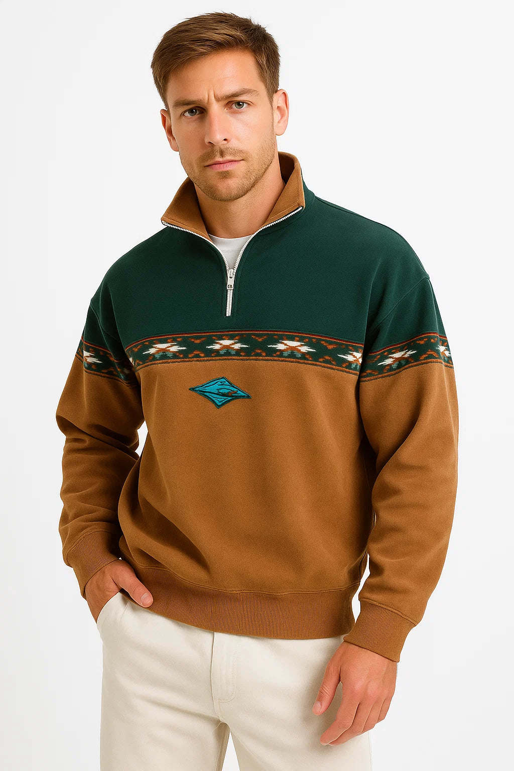 Leichter Herrenpullover im Lässigen Schnitt für den Herbst