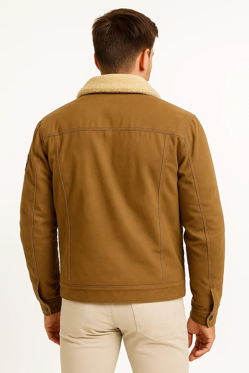 Herren Winterjacke Polyester Wolle gefüttert Winddichter Bomber