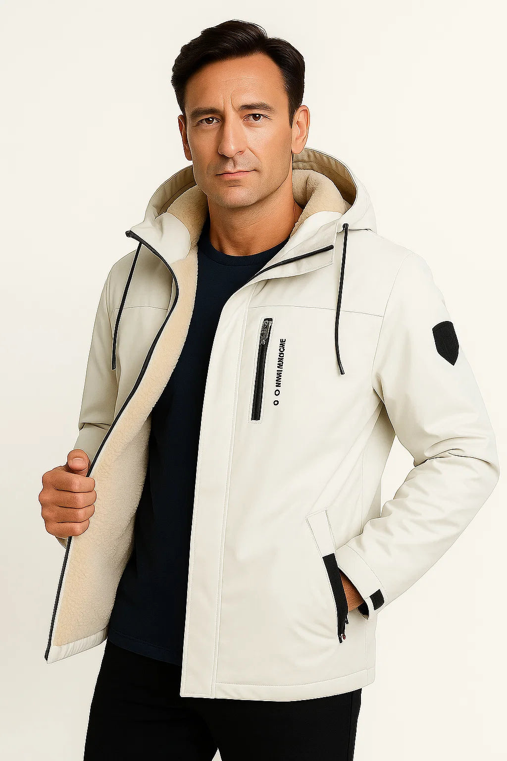 Herren Fleecejacke Robustes Material Dunkelblau Sportliches Design