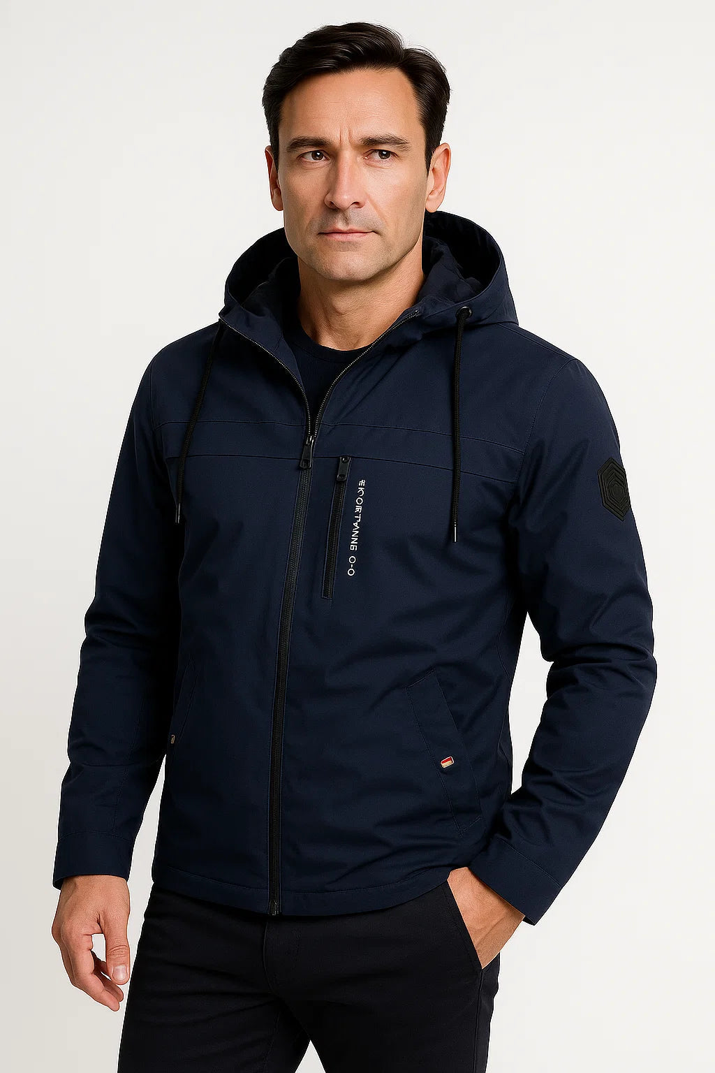 Herren Fleecejacke Robustes Material Dunkelblau Sportliches Design