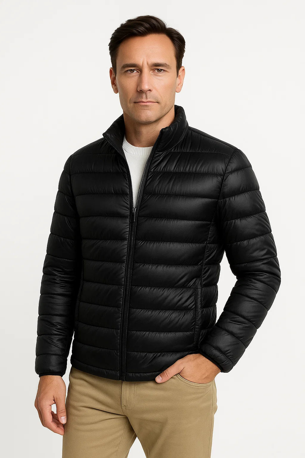 Herren Winterjacke Isolierte Puffer Bomber Stil