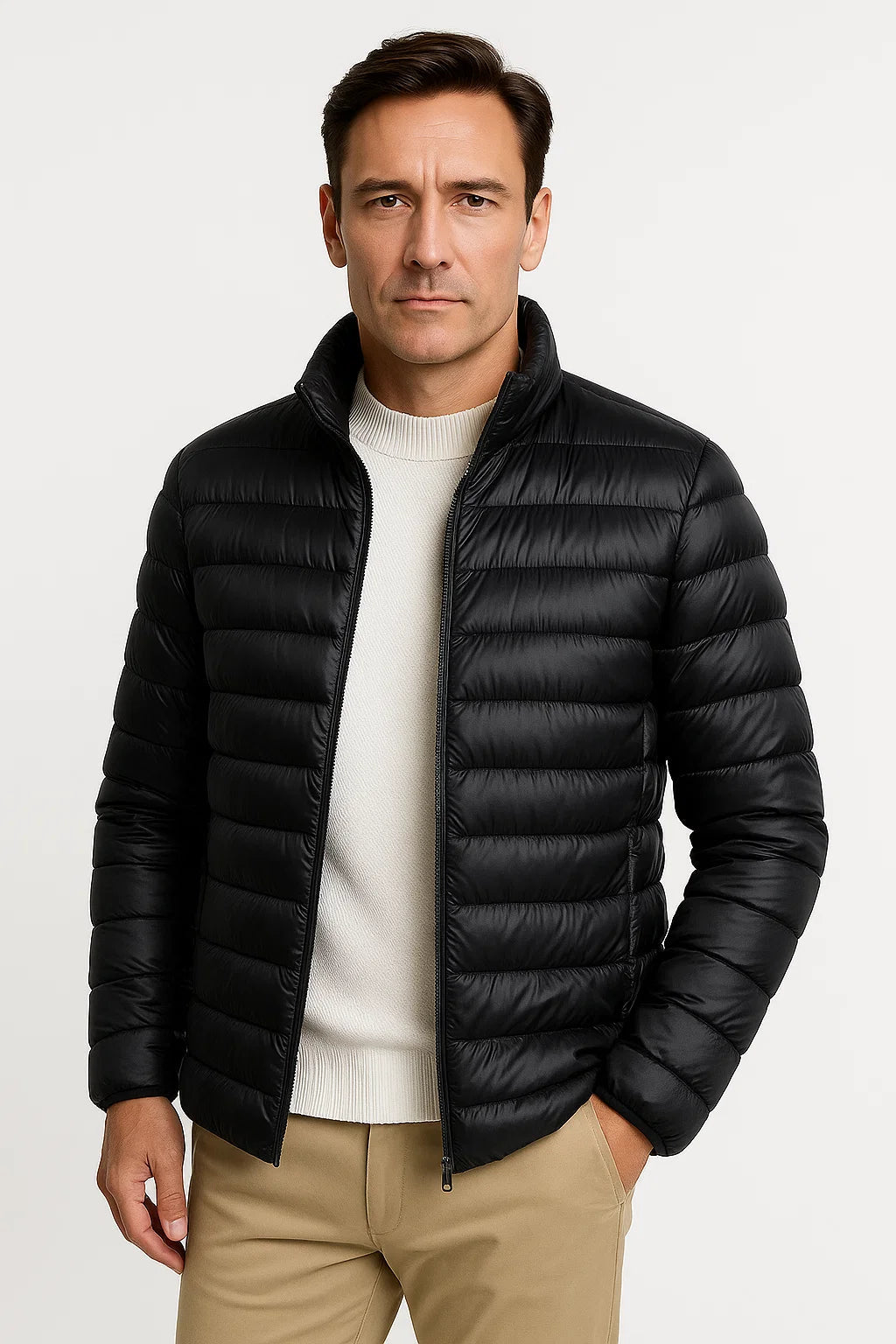 Herren Winterjacke Isolierte Puffer Bomber Stil